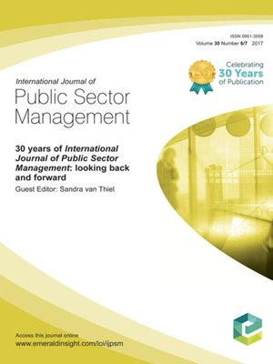 cover image of International Journal of Public Sector Management, Volume 30, 6/7/2017